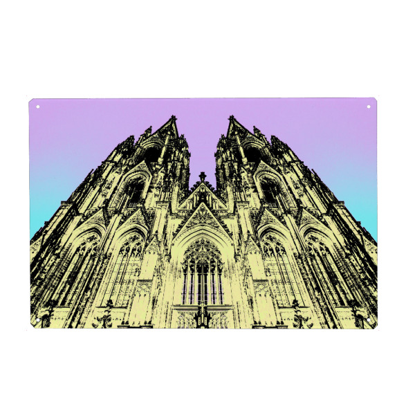 Holzbild "Pop Art Kölner Dom" artboxONE - Städte / Köln,Reise,Architektur,Reise / Länder