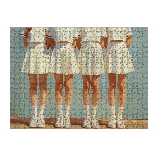 Puzzle Ravensburger "Vintage Tennis Girls Squad Art" artboxONE - Menschen,Fashion,Sport - Vintage,Tennis,Mädels,Squad,Team - Bild vintage