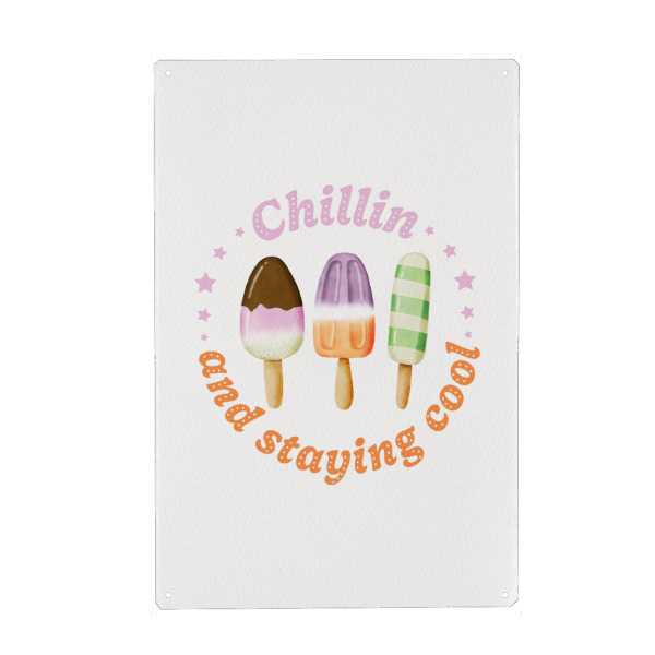 Holzbild "Chillin in Summer" artboxONE - Typografie,Essen & Trinken,Lustig