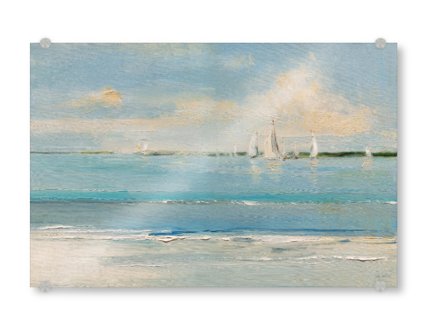 Acrylglasbild "Windige Regatta" artboxONE - Natur,Reise,Menschen - Boote,Meer,Küste,Segelboote