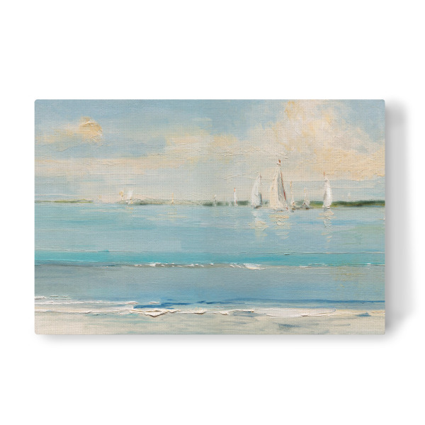 Leinwandbild "Windige Regatta" artboxONE - Natur,Reise,Menschen - Boote,Meer,Küste,Segelboote