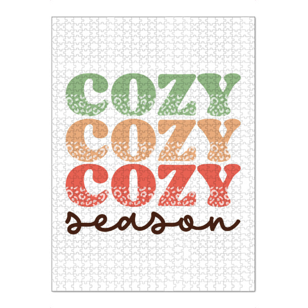 Puzzle Ravensburger "Cozy Christmas Season" artboxONE - Typografie,Weihnachten - Cozy,Season,Gemütliche,Zeit,Weihnachten,Bunt,Typo,Typografie