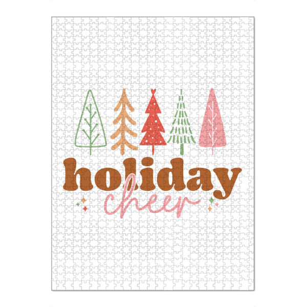 Puzzle Ravensburger "Holiday cheer" artboxONE - Typografie,Weihnachten - Holiday,Cheer,Weihnachten,Bäume,Bunt,Typografie,Typo - Bild holiday
