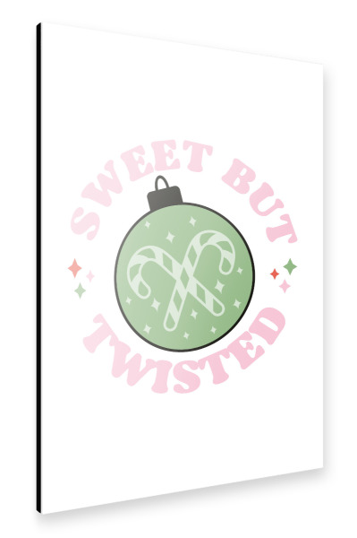 Alu-Dibond "Sweet but twisted - Christmas" 75x50 cm artboxONE