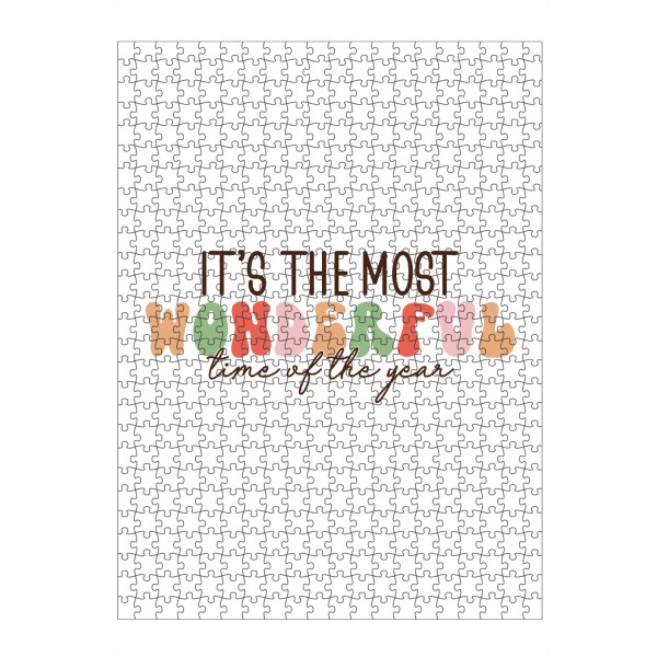 Puzzle Ravensburger "Wonderful time - Christmas" artboxONE - Typografie,Weihnachten - Weihnachten,Bunt,Typo,Typografie,Minimalistisch,Wundervolle zeit