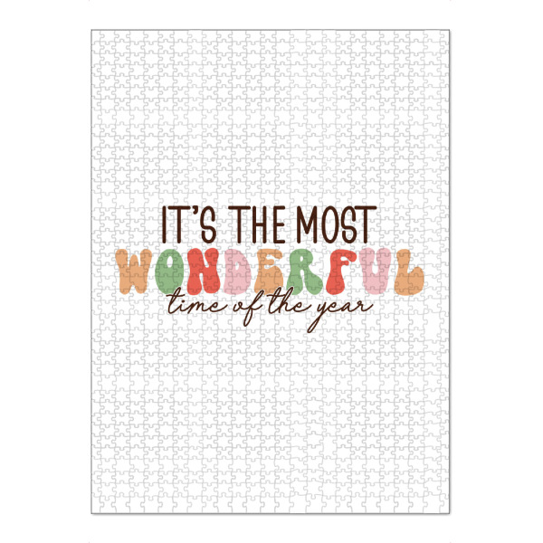 Puzzle Ravensburger "Wonderful time - Christmas" artboxONE - Typografie,Weihnachten - Weihnachten,Bunt,Typo,Typografie,Minimalistisch,Wundervolle zeit