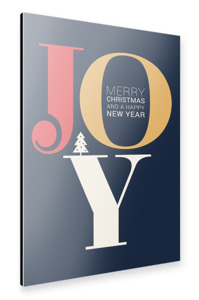 Alu-Dibond "JOY - Christmas Typography" 30x20 cm artboxONE