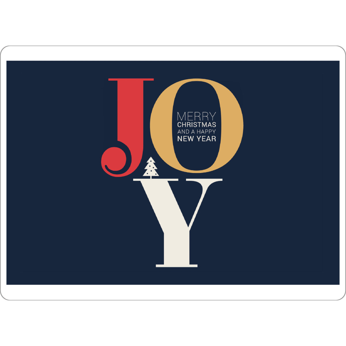 Tischset "JOY - Christmas Typography" artboxONE - Typografie,Weihnachten - Joy,Freude,Typo,Typografie,Bunt,Weihnachten - Bild joy