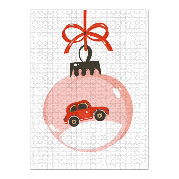 Puzzle Ravensburger "Auto in der Weihnachtskugel" artboxONE - Automobile,Weihnachten