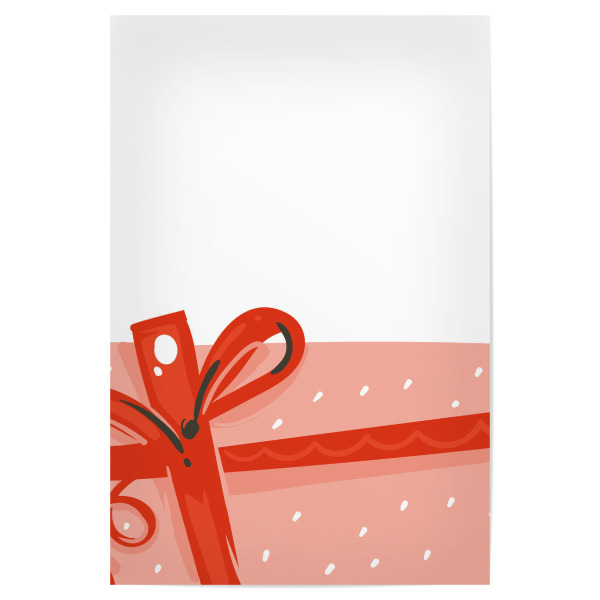Poster 30x20 cm "Großes Geschenk" artboxONE - Für Kinder,Abstrakt,Weihnachten - Geschenk,Groß,Weihnachten,Rot,Schleife