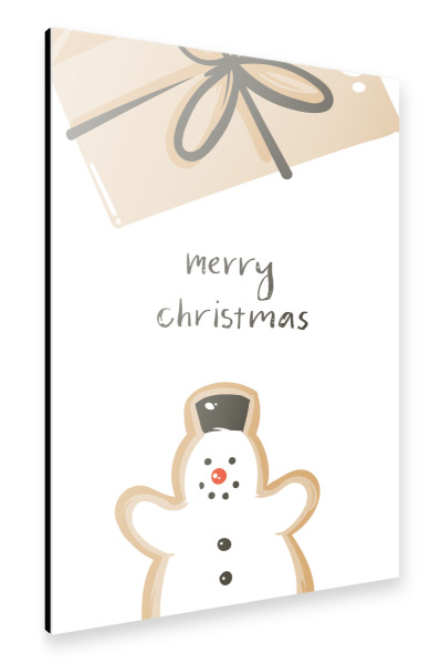 Alu-Dibond "Schneemann - Merry Christmas" 30x20 cm artboxONE