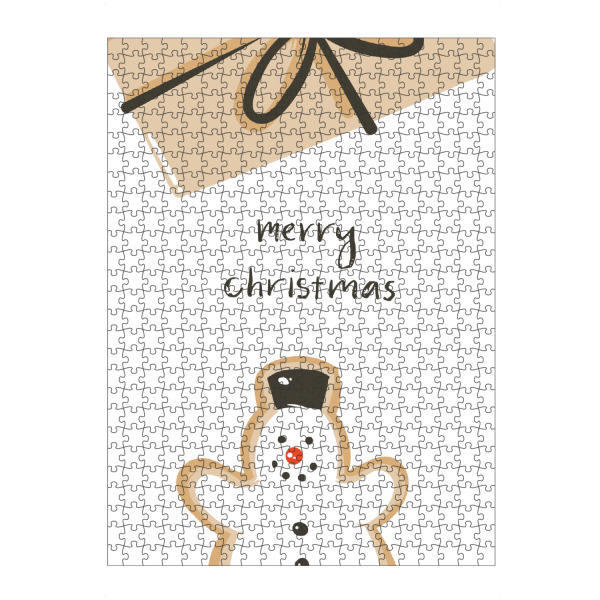 artboxONE Puzzle "Schneemann - Merry Christmas" artboxONE - Typografie,Für Kinder,Weihnachten