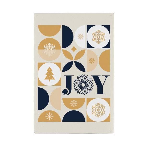 Holzbild "JOY - geometrisch" artboxONE - Abstrakt,Geometrie,Weihnachten - Joy,Freude,Weihnachten,Bunt,Formen,Geometrie,Abstrakt