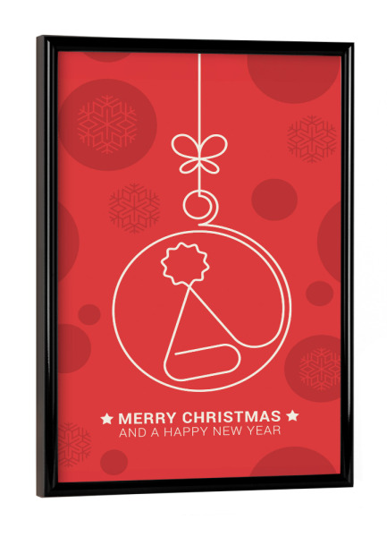 Poster mit schwarzem Rahmen "Frohes Neues" artboxONE - Typografie,Abstrakt,Geometrie,Weihnachten