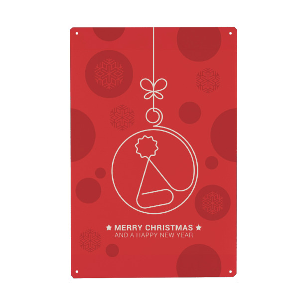 Holzbild "Frohes Neues" artboxONE - Typografie,Abstrakt,Geometrie,Weihnachten