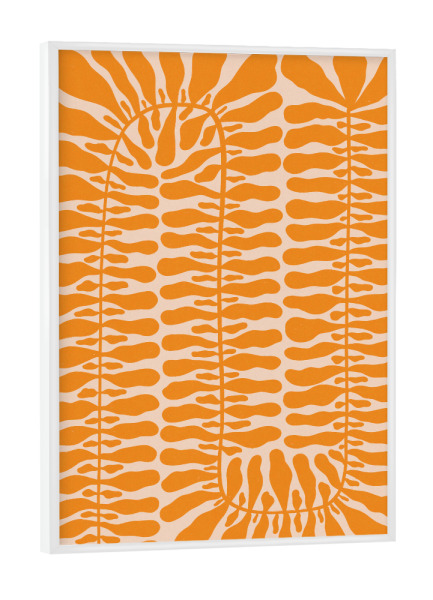 Poster mit weißem Rahmen "Galitsyna - Hundred Leaves Orange" artboxONE - Natur,Floral