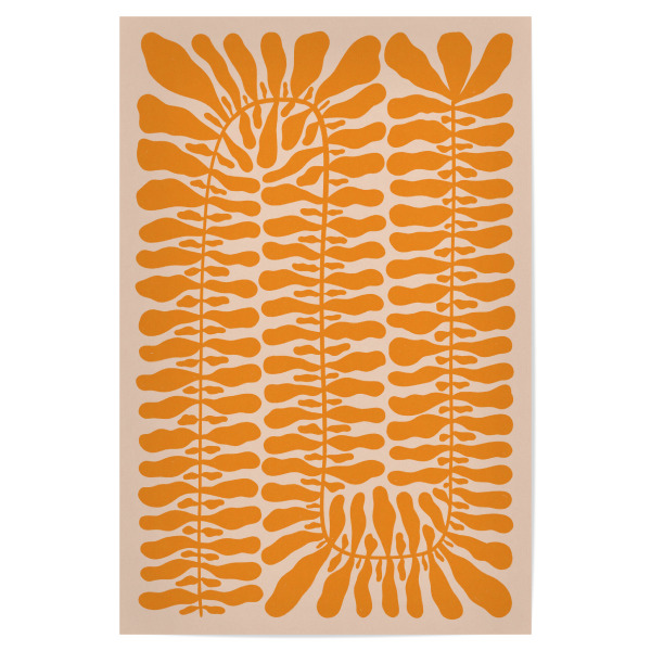 Poster "Galitsyna - Hundred Leaves Orange" artboxONE - Natur,Floral