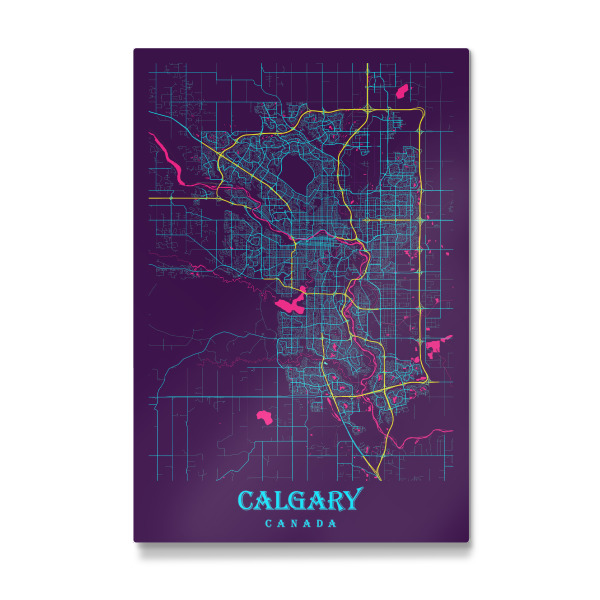 Galerie-Print "Map Calgary City" 30x20 cm artboxONE
