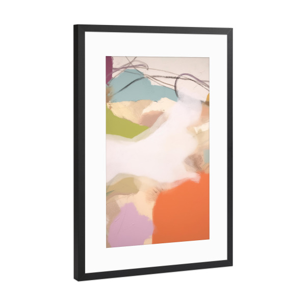 Poster mit Rahmen Schwarz (Metallic) "Pastell Komposition" artboxONE - Abstrakt,Geometrie,Marmor