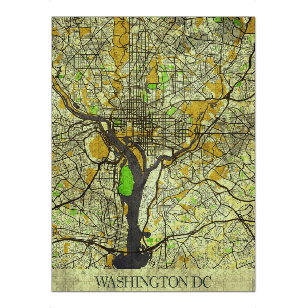 Puzzle Ravensburger "Washington D.C. Vintage City Map" artboxONE - Städte / Washington,Kartografie