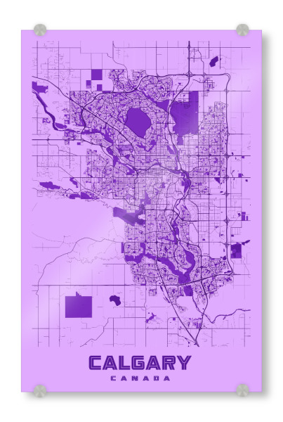Acrylglasbild "Citymap Calgary" artboxONE - Städte / Weitere,Kartografie