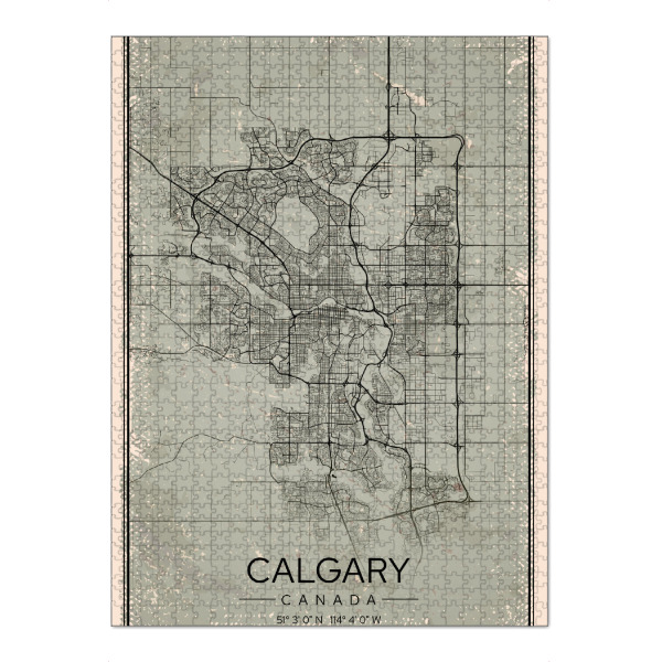 Puzzle Ravensburger "Retro Calgary City" artboxONE - Städte / Weitere,Kartografie
