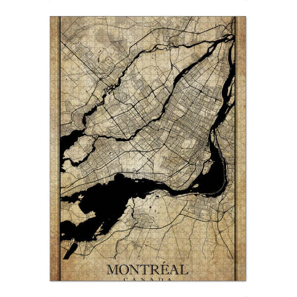 Puzzle Ravensburger "Montreal Vintage City" artboxONE - Städte / Weitere,Kartografie