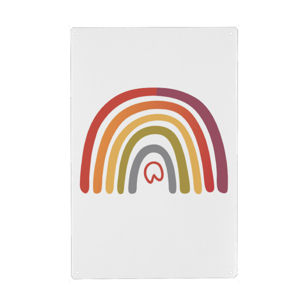 Holzbild "Minimalist rainbow" artboxONE - Für Kinder