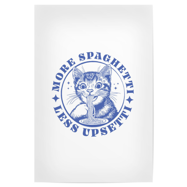 Poster 30x20 cm "Mehr Spaghetti, weniger Upsetti" artboxONE - Tiere