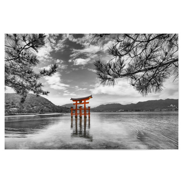 Poster 30x20 cm "Zinnoberrotes Torii auf Miyajima" artboxONE - Natur,Architektur,Reise / Asien