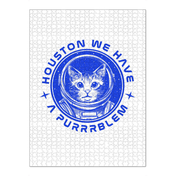 Puzzle Ravensburger "Houston, wir haben ein Purrrblem" artboxONE - Tiere