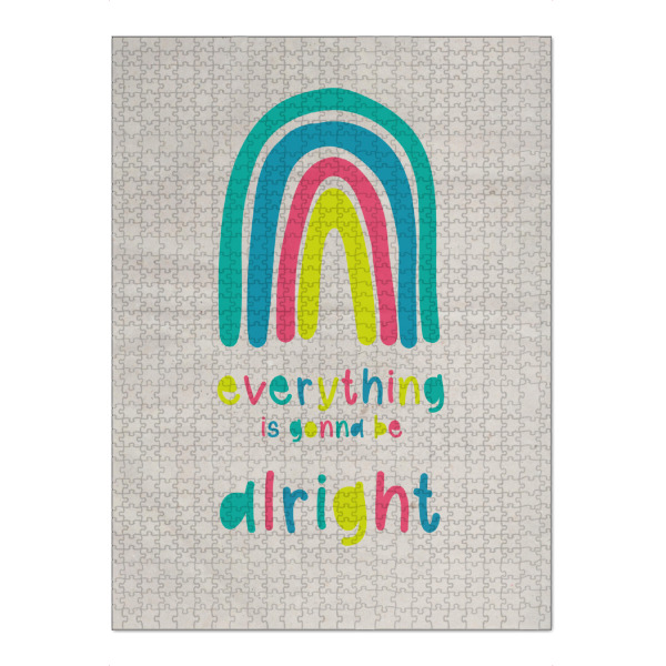 Puzzle Ravensburger "Everything alright" artboxONE - Typografie,Für Kinder,Liebe,Für Mama,Für Papa - Alles ist in ordnung,Regenbogen,Liebe,Selbstliebe