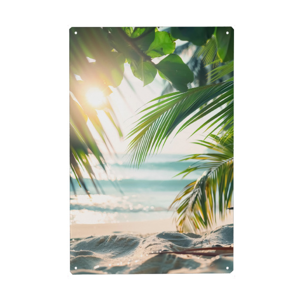 Metall Poster "Sehnsuchtort" artboxONE - Natur,Reise / Strand und Meer,Liebe