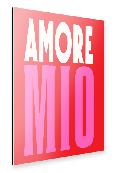 Alu-Dibond "Amore Mio pop" 30x20 cm artboxONE