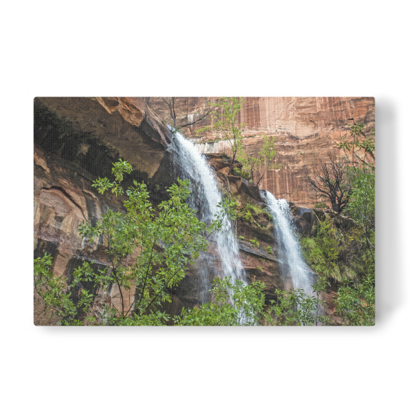 Leinwandbild "Zion Canyon" artboxONE - Natur,Reise / Länder - Zion canyon,Usa,Natur,Wasserfall,Reise,Landschaft,Westküste