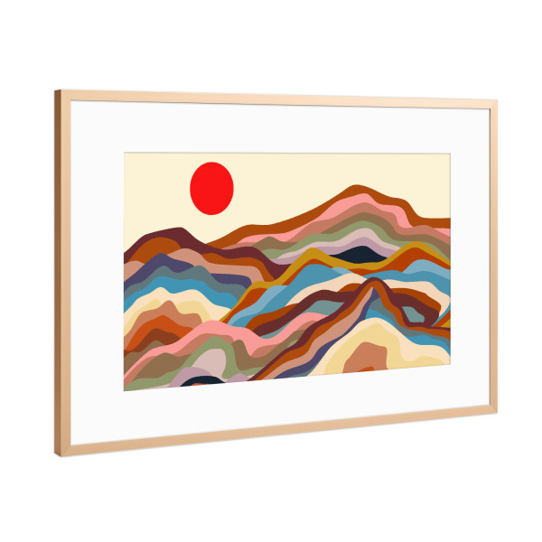 Poster mit Rahmen Kupfer "Irdene Majestät" artboxONE - Natur,Abstrakt