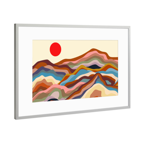 Poster mit Rahmen Silber "Irdene Majestät" artboxONE - Natur,Abstrakt