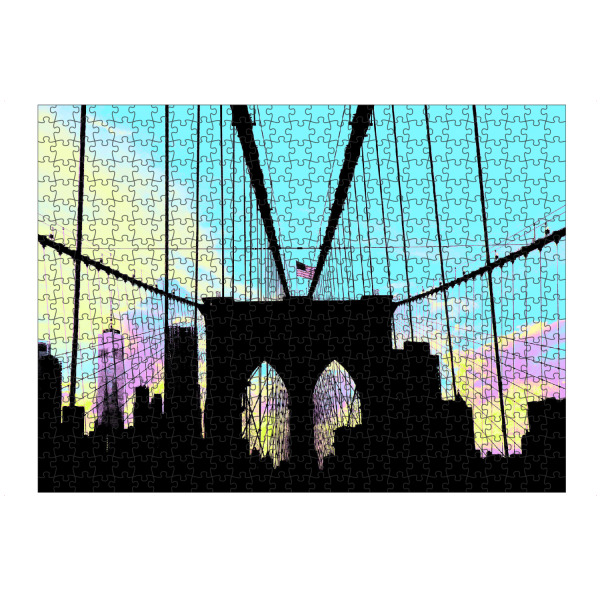 Puzzle Ravensburger "Pop Art Brooklyn Bridge" artboxONE - Städte / New York,Reise,Architektur,Reise / Länder