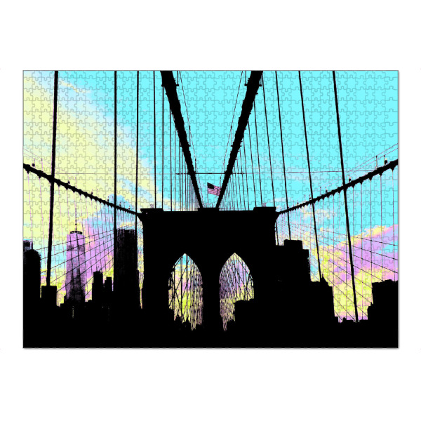 Puzzle Ravensburger "Pop Art Brooklyn Bridge" artboxONE - Städte / New York,Reise,Architektur,Reise / Länder