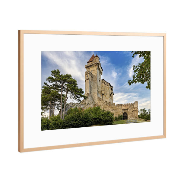 Poster mit Rahmen Kupfer "Burg Liechtenstein" artboxONE - Architektur