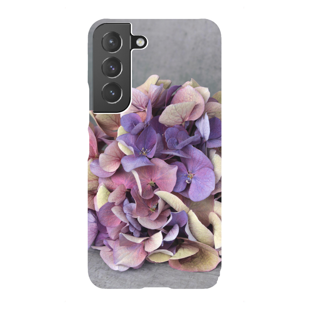 "Hortensie Blumenstrauß Beige Blau"für Samsung Galaxy - Premium-Case Handyhülle artboxONE