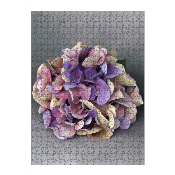 artboxONE Puzzle "Hortensie Blumenstrauß Beige Blau" artboxONE - Natur,Floral,Abstrakt