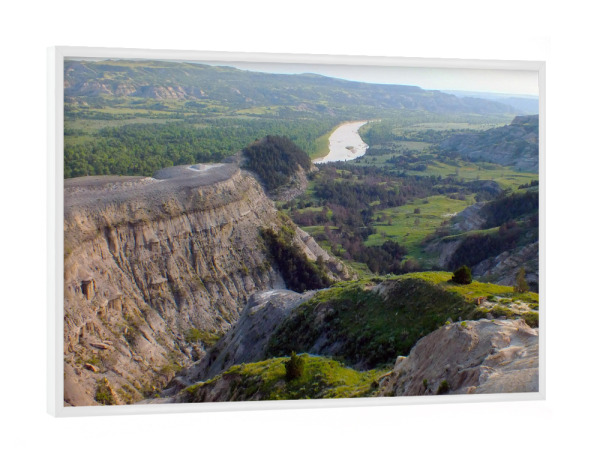 Poster mit weißem Rahmen "Little Missouri River ND" artboxONE - Natur,Reise,Reise / Länder