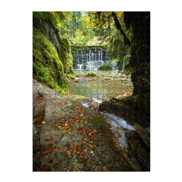 Puzzle Ravensburger "Geratser Wasserfall im Herbst" artboxONE - Natur