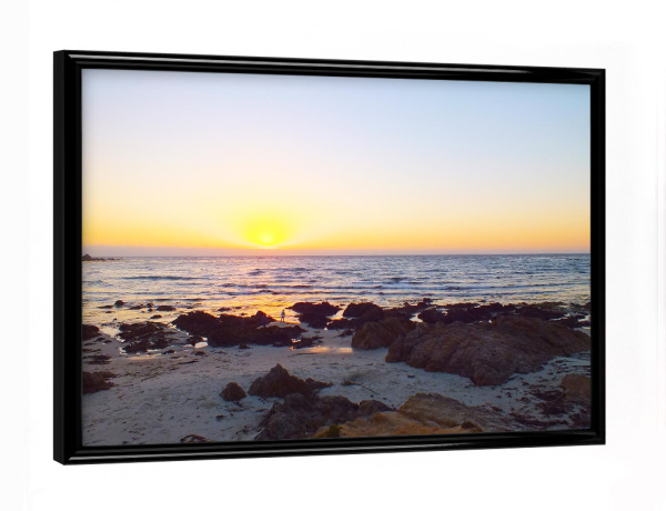 Poster mit schwarzem Rahmen "Sonnenuntergang am Pazifik" artboxONE - Natur,Reise,Reise / Strand und Meer,Reise / Länder