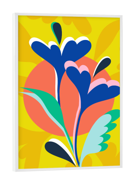 Poster mit weißem Rahmen "Blumenharmonie" artboxONE - Floral