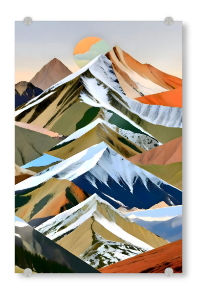 Acrylglasbild "Die großen Gebirgsketten" artboxONE - Natur,Abstrakt