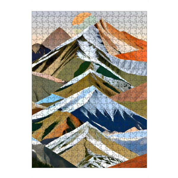 Puzzle Ravensburger "Die großen Gebirgsketten" artboxONE - Natur,Abstrakt