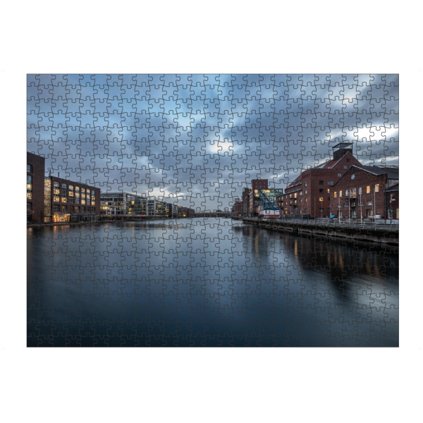Puzzle Ravensburger "Duisburg Innenhafen" artboxONE - Städte,Architektur - Nordrhein westfalen,Langzeitbelichtung,Duisburger hafen,Wolken