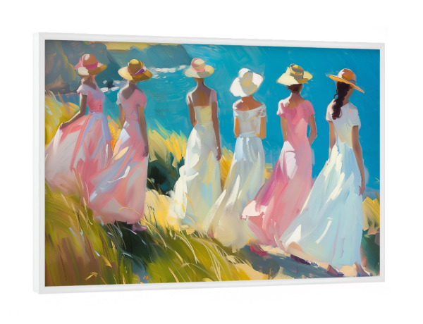 Poster mit weißem Rahmen "Impressionist Women Painting" artboxONE - Natur,Reise,Menschen - Impressionistisch,Malerei,Frauen,Female